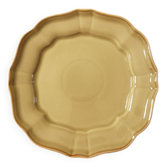 Green stoneware plate bruno Evrard 23 cm
