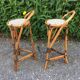 Bamboo and rattan bar stool