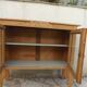 Art Deco sideboard in wood, with 2 glass doors.