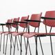 Kembo chair simili burgundy leather with armrests