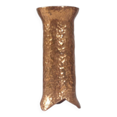 Anthroposophical hand hammered metal vase