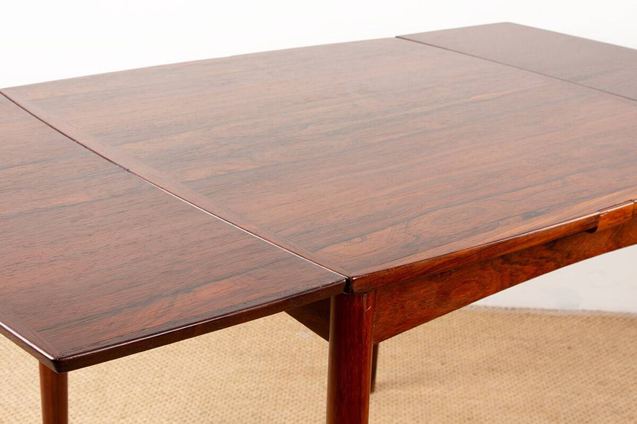 Danish extendable and reversible table, games or meals, rosewood 1960.