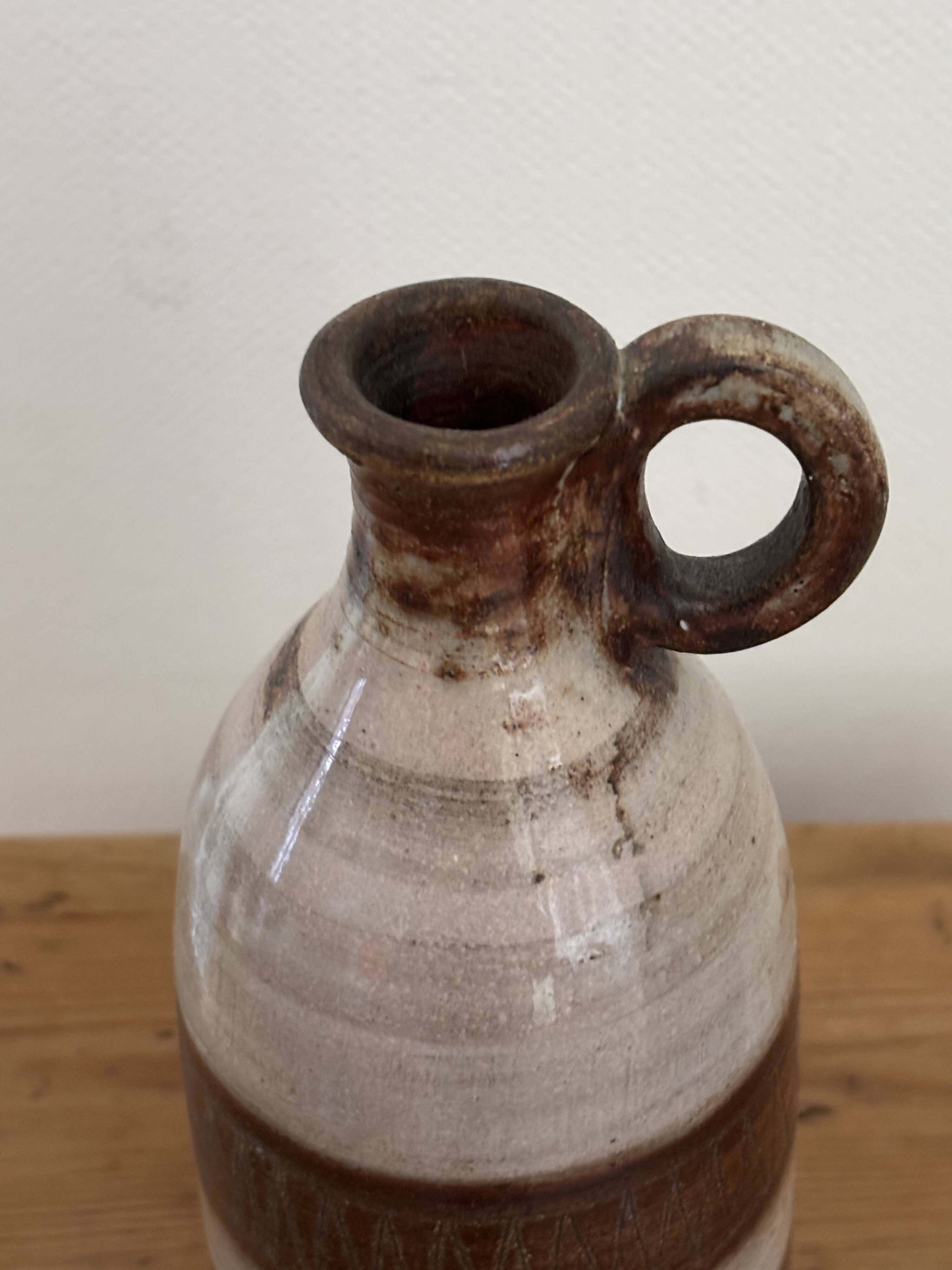 Jacques POUCHAIN stoneware bottle - Potter's workshop