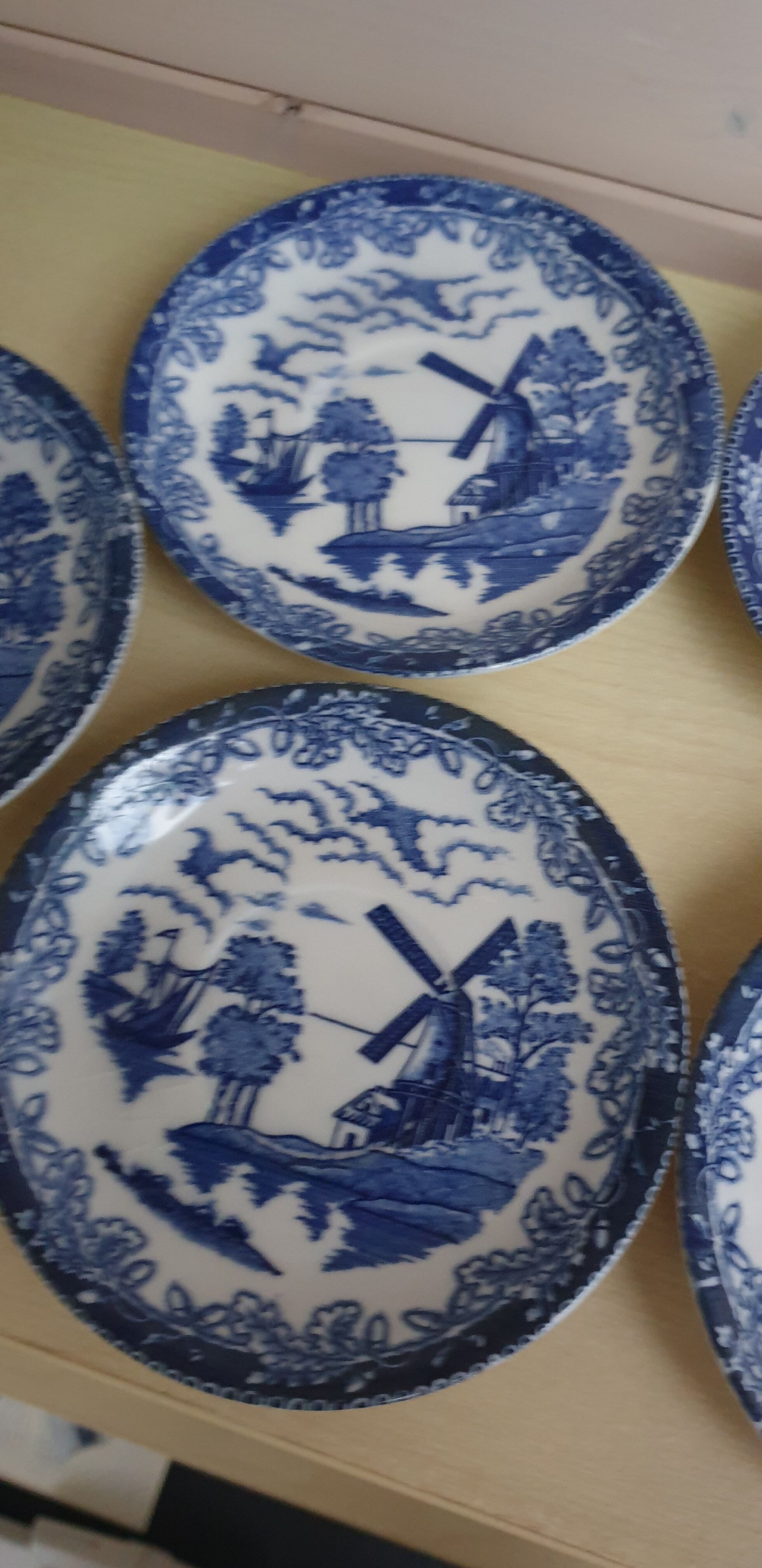 Blue Dutch landscape coffee service