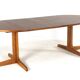 Round extendable dining table 2x 'Vienna' Thonet - mid-century modern style