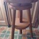 Adjustable wooden stool