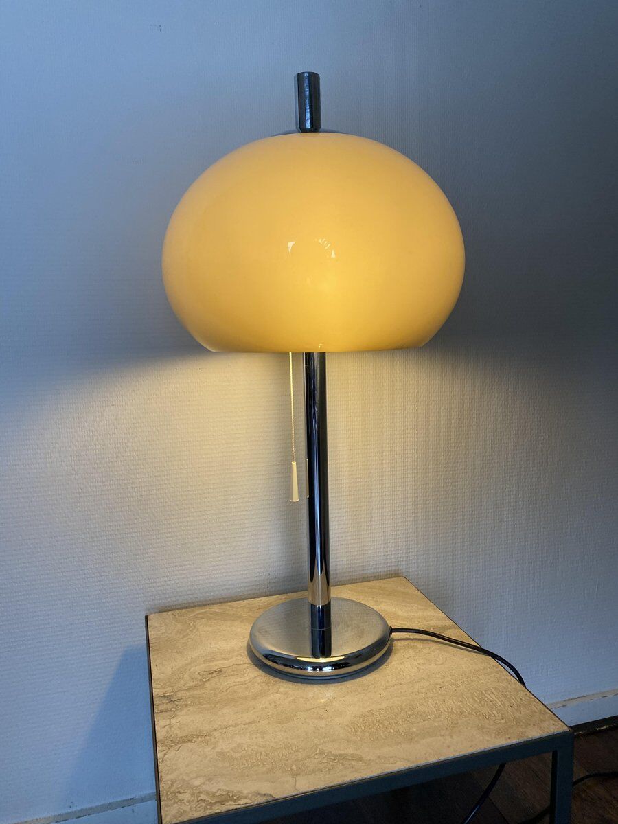 Guzzini Italy 1960s chrome-plated desk lamp