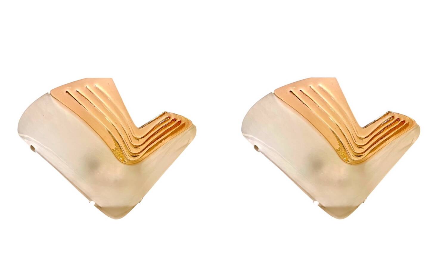 La Murina pair of Murano glass wall lights, Italy 1980