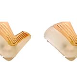 La Murina pair of Murano glass wall lights, Italy 1980