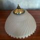 Antique Ceiling Light Sconce Molded Glass + Metal Support 70s Vintage #B845