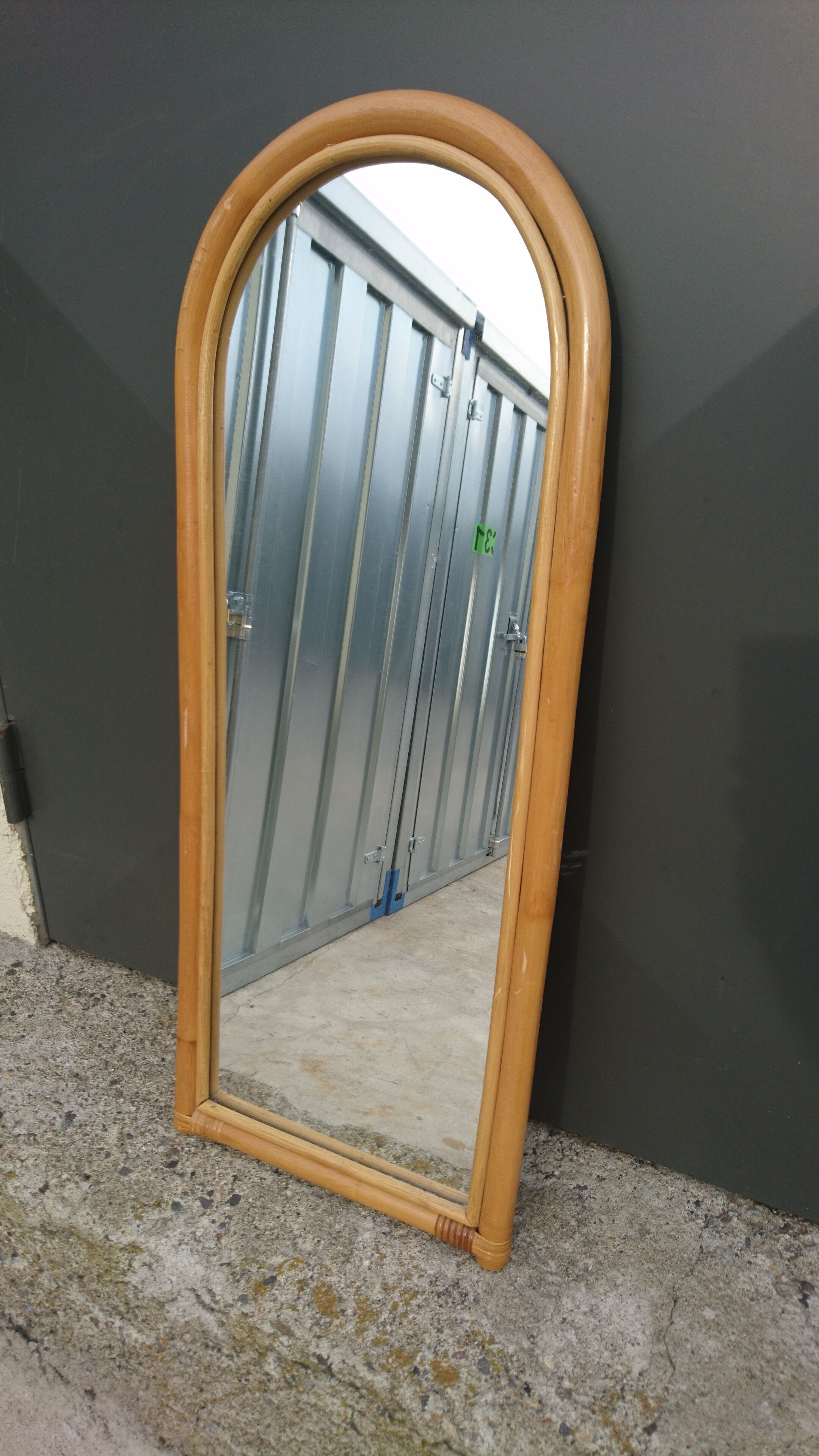 Miroir vintage rotin 36x90cm