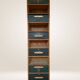 Notary desk with blue flaps, also known as a card index.
