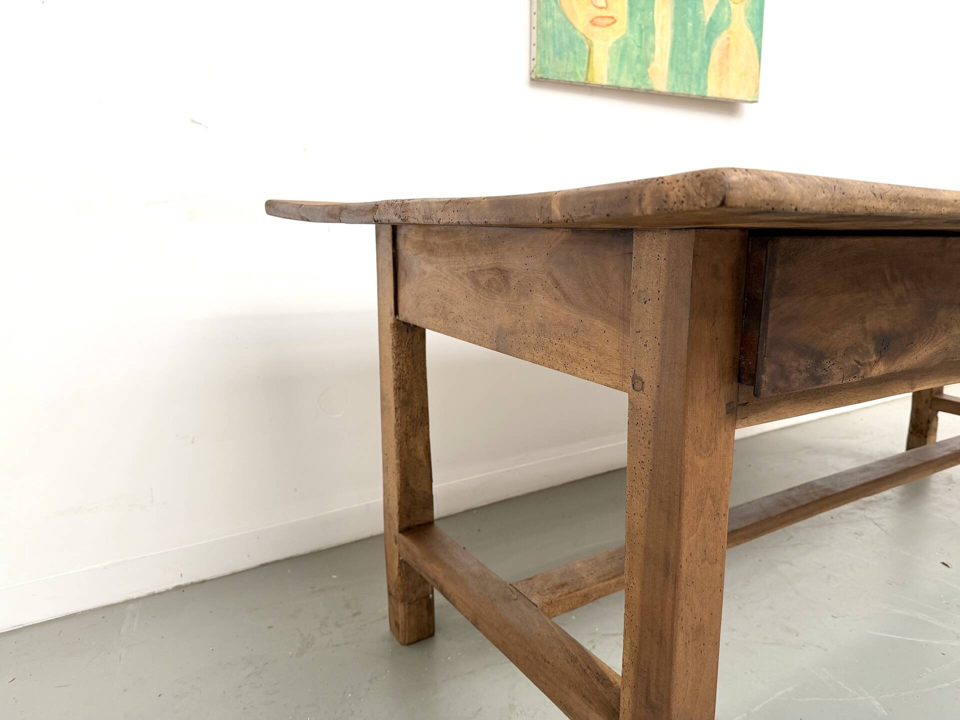 French farmhouse table in solid walnut, circa 1920
