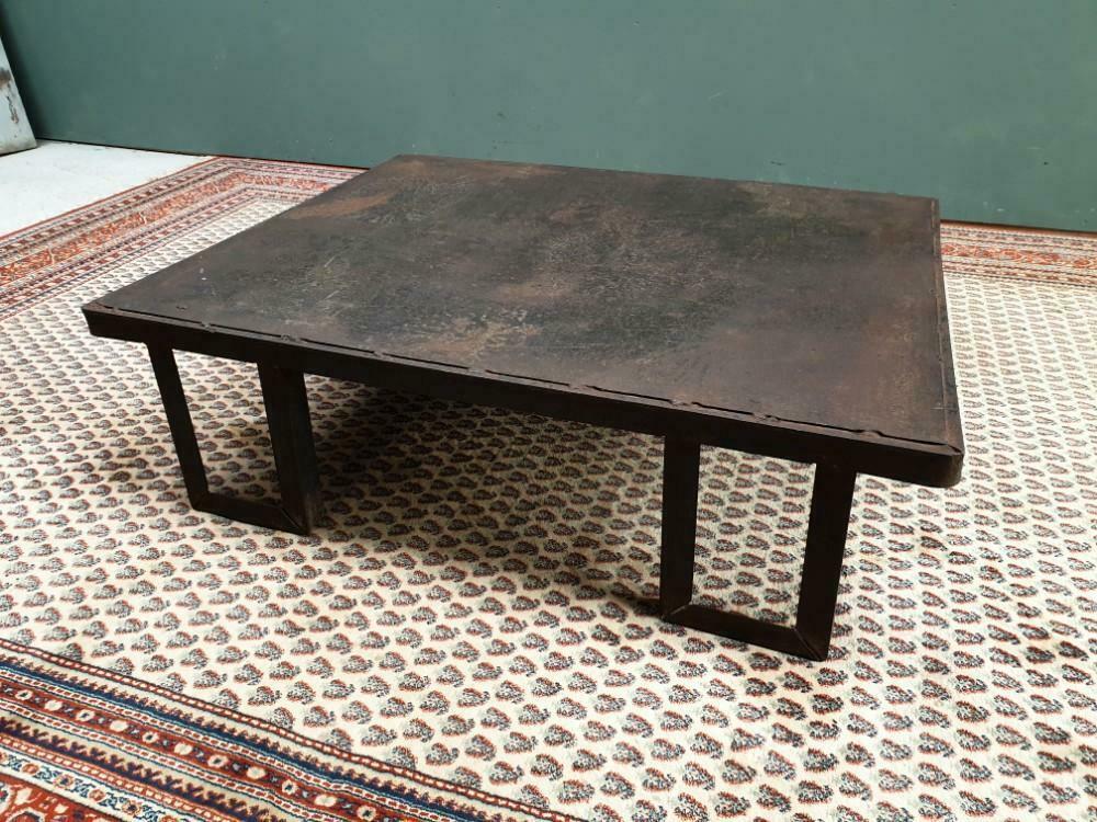 Industrial coffee table steel