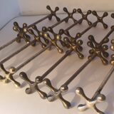 Silver metal knife holder