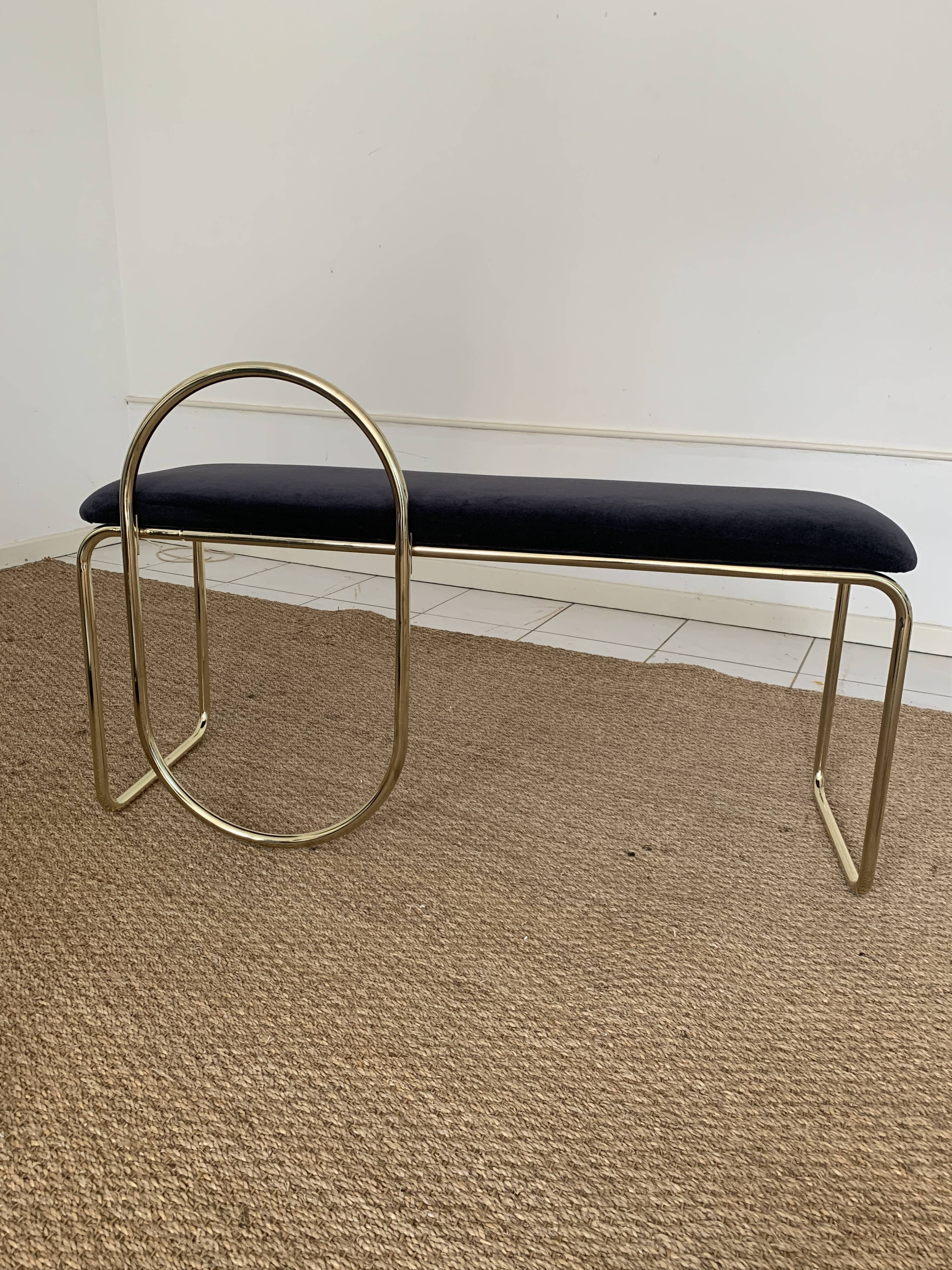 Angui aytm bench - anthracite velvet