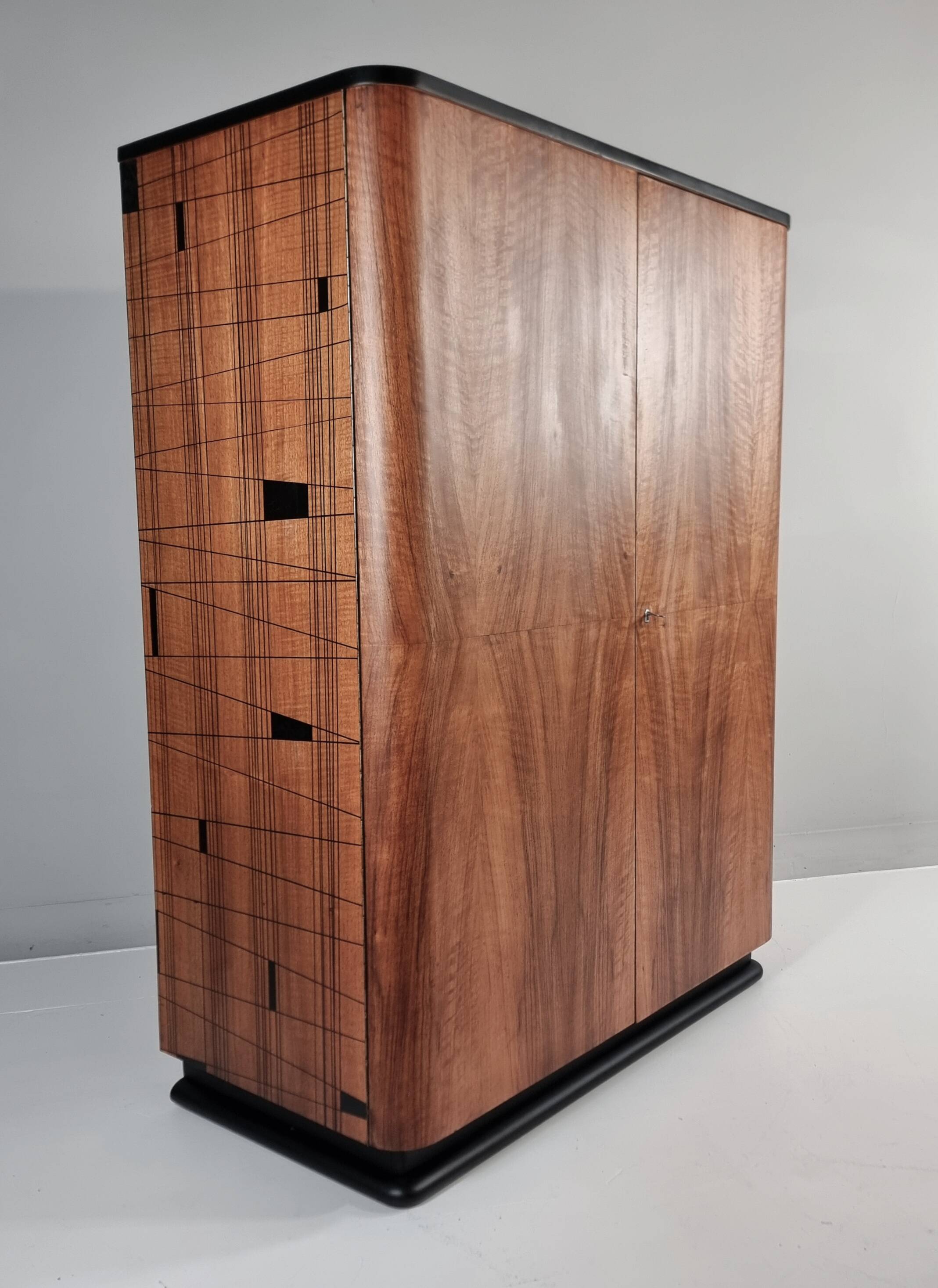 Vintage Walnut Wardrobe, 1960s