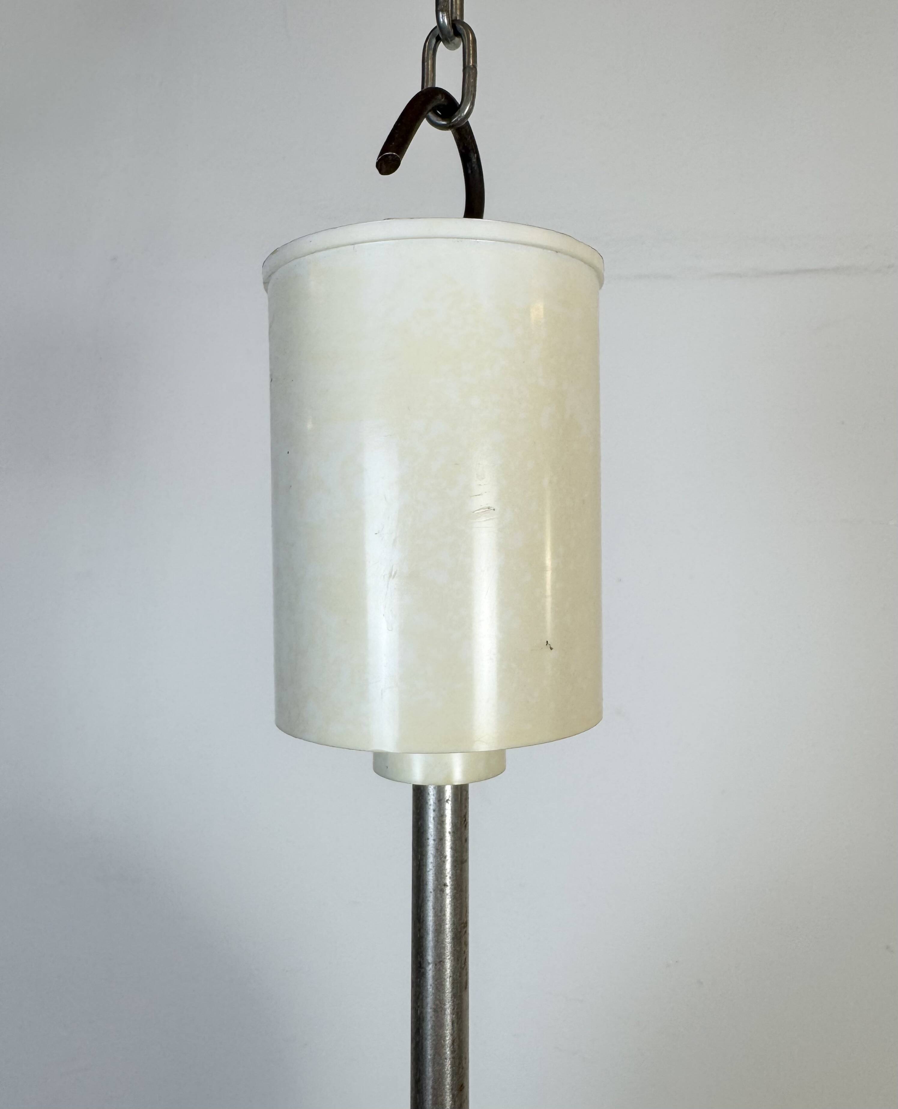 Vintage Chandelier with Milk Glass from Elektrosvit, 1960s