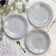 3 Assiettes en faïence Italienne mouchetée noir et blanc