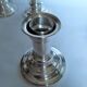 3 whole photophores in silver metal