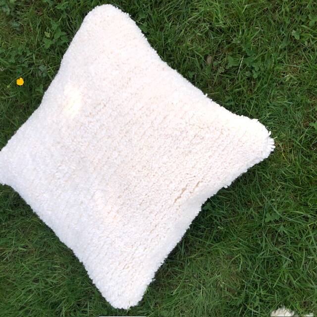 Leather cushion / béni ourain