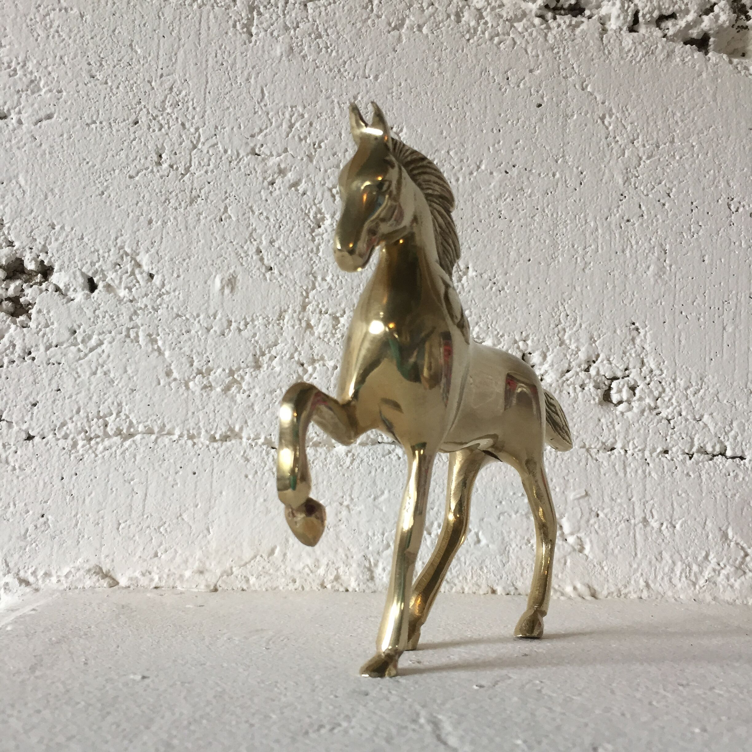 Vintage brass horse sculpture