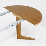 Vintage Danish round extendable dining table, 1960s