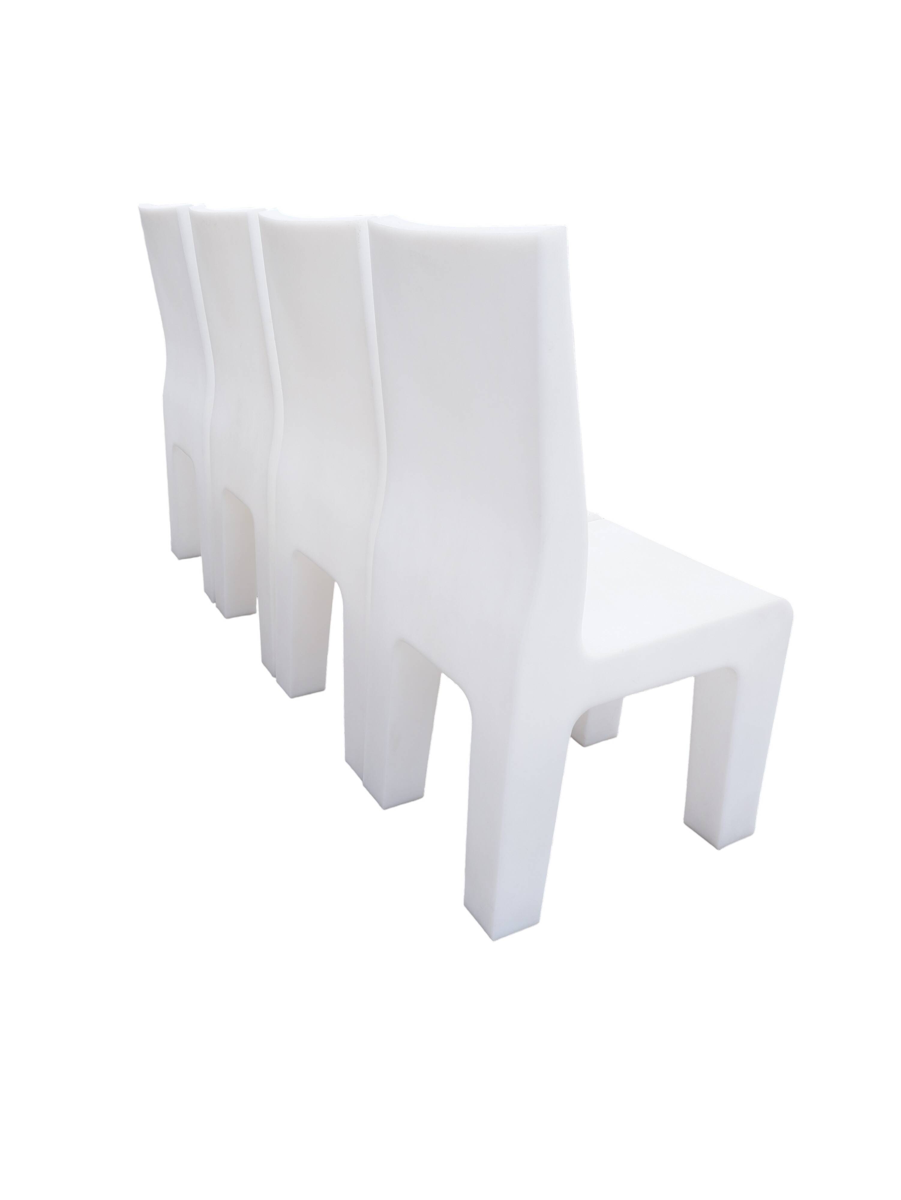 Ensemble de 4 chaises du musée Gispen, années 1990