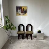 7 black ceramic plates