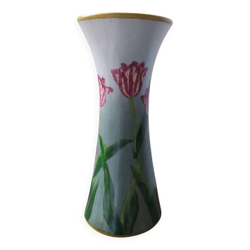 vase céramique émaillée Art Nouveau à décor de Tulipes maison Sphère
