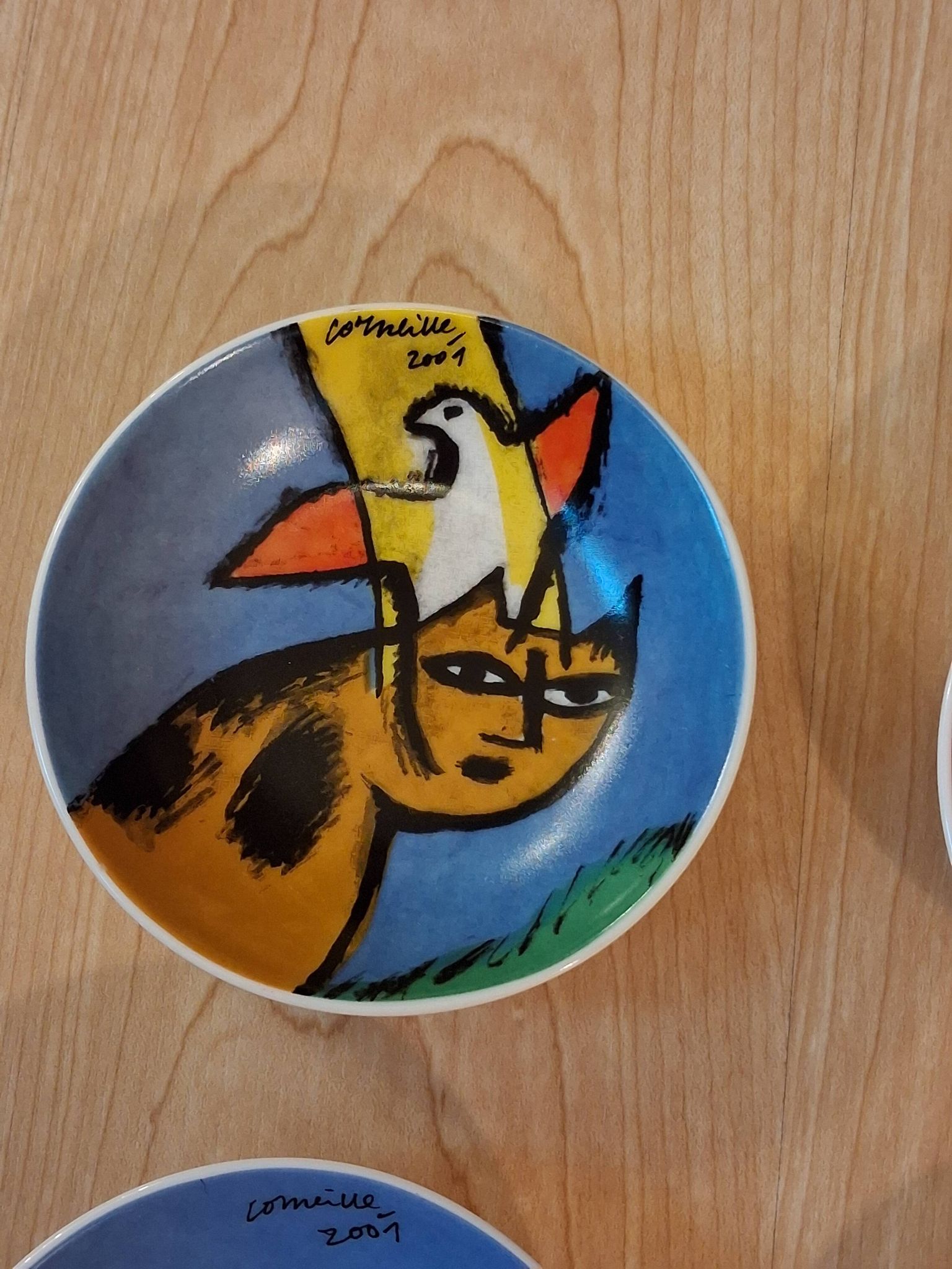 Bowl or small dish by the artist Guillaume Cornelis or Corneille from 2001.