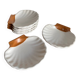 6 shell-shaped bowls
