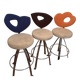 Set of 3 stools – Giorgio Saporiti for Il Loft – Italy, 1970s/80s