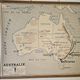 Old school map of geography of Australia and Asia double-sided