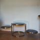 Metal and smoked glass coffee table, 1970
