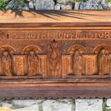 Richly carved solid oak chest from the 17th century