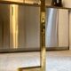 Belgo dining table chrome 1970s smoked glass