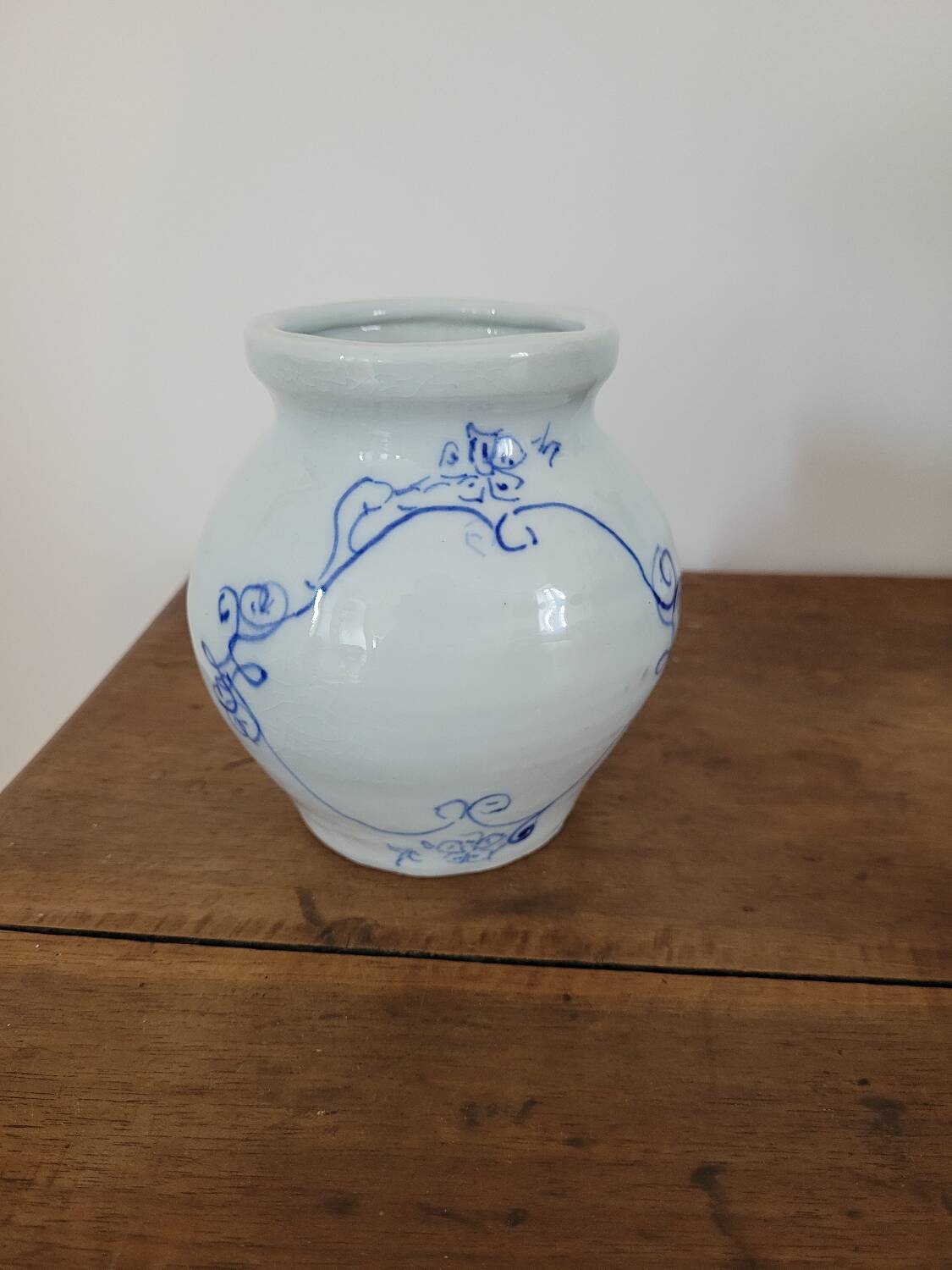 Stoneware mustard pot