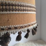 1950s turned wood table lamp