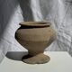 Small brutalist Indonesian footed pot H13 D15