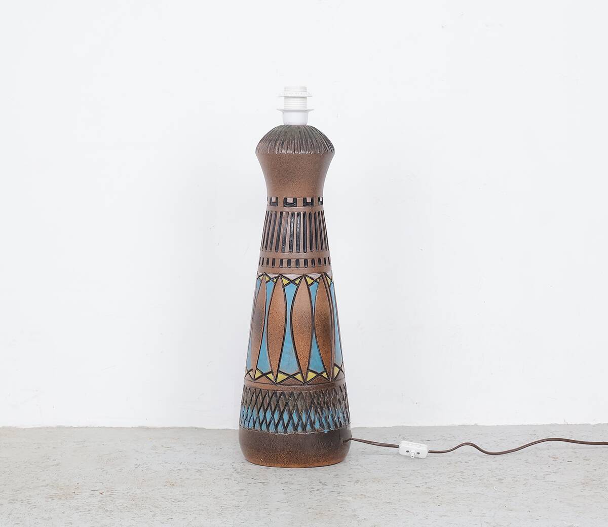Big ceramic floor lamp by M. Zawadzki for Tilgmans Sweden