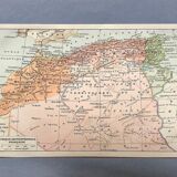 Vintage map of North Africa 1922