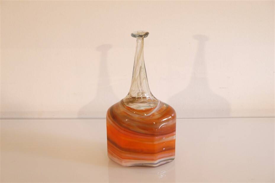 Scandinavian glass vase from Flygsfors 1970