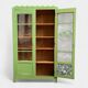 Armoire parisienne vitrée art déco 1930 kaki