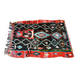 Vintage Multicoloured Hand Knotted Moroccan Berber Boucherouite Rug