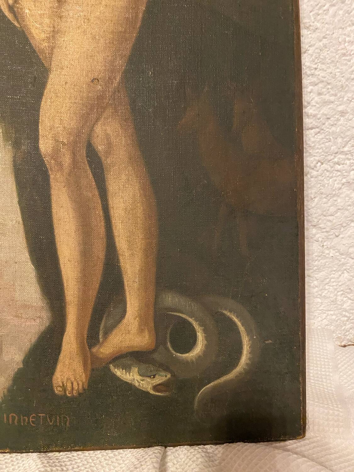 Oil on canvas nude woman XVIII signed