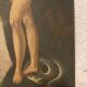 Oil on canvas nude woman XVIII signed