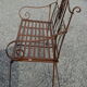 Iron with décor of flowers Garden Bench