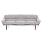 Canapé skagen argent velour, design scandinave