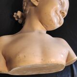 Bust "the laughing" after jean-baptiste pigalle in plaster